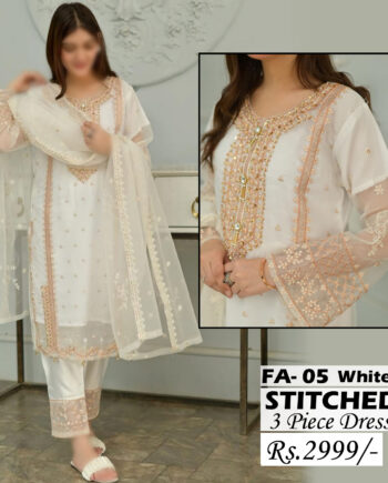 STITCHED 3 piece DRESS FA- 05 W